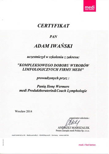 Dobór wyrobów limfologicznych