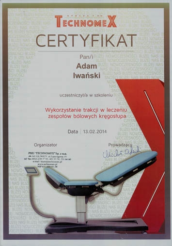 Wykorzystanie trakcji: kręgosłup